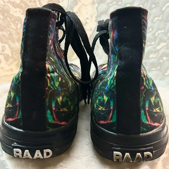 RAAD Black Multicolor Lace up High Top Sneakers Women’s size 7.5W Men’s size 6M - Picture 9 of 13